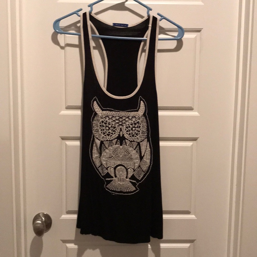 Owl Embroidered Tank